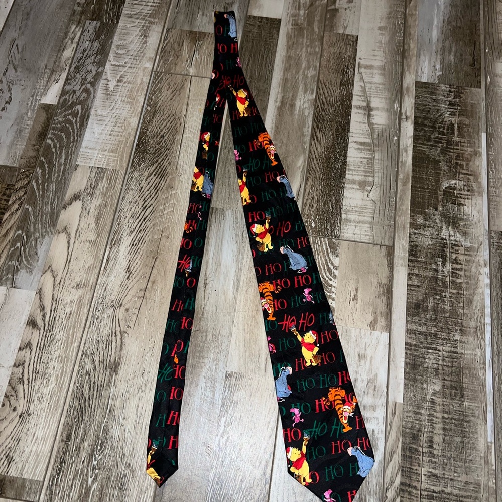 Vintage Disney Black Tie Christmas PoohBear Themed